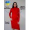 Плаття з трикотажу в рубчик для вагітних з довгим рукавом та секретом для годування Червоний